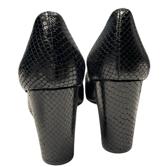 EUC L.K. Bennett Marcella Pumps Black Snake Effect Size 39.5 / US 8.5M - Picture 5 of 9